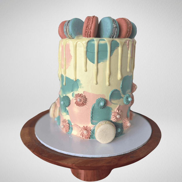 Gender Reveal High Cake - La Fine Cakes